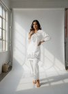 Naisha K 718 Cotton Flex White Colour Stylish Wear Co Ord Set